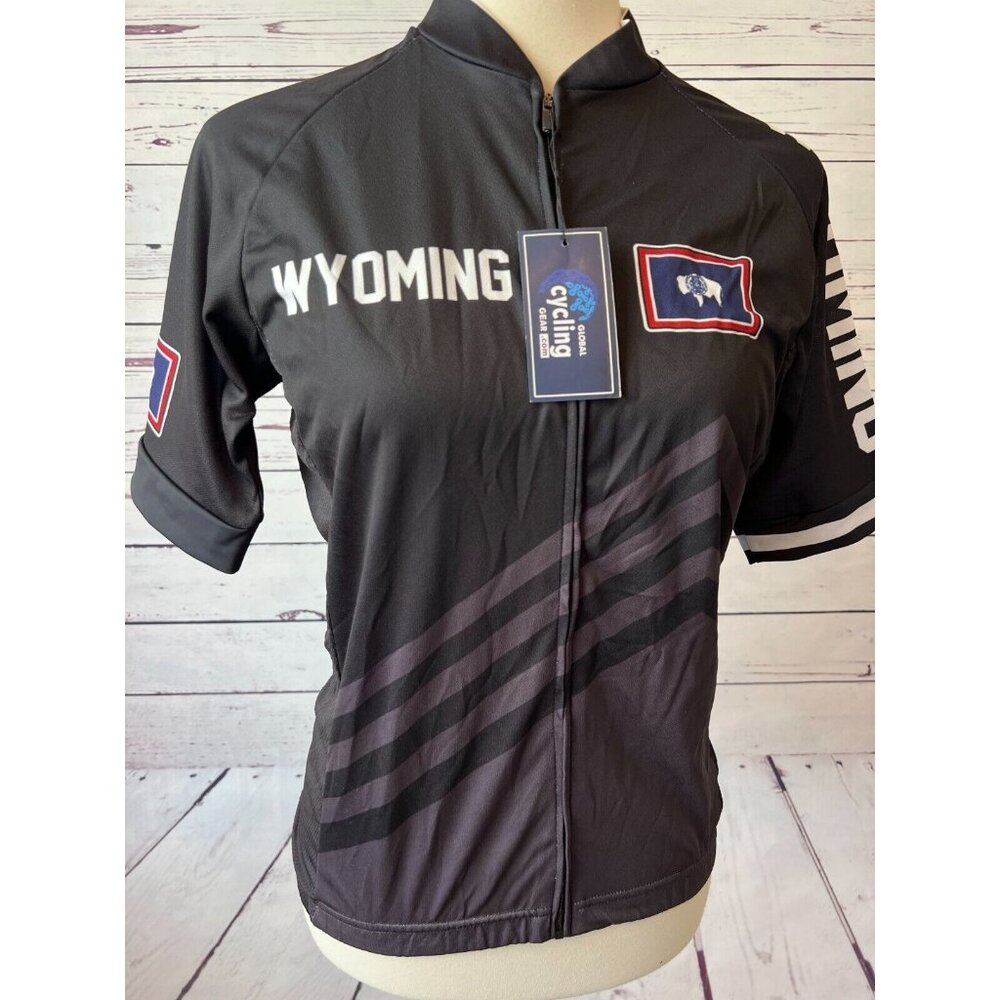 State of Wyoming Cycling‎ Jersey Medium Bike Shirt Biking Mens NWT Buffalo